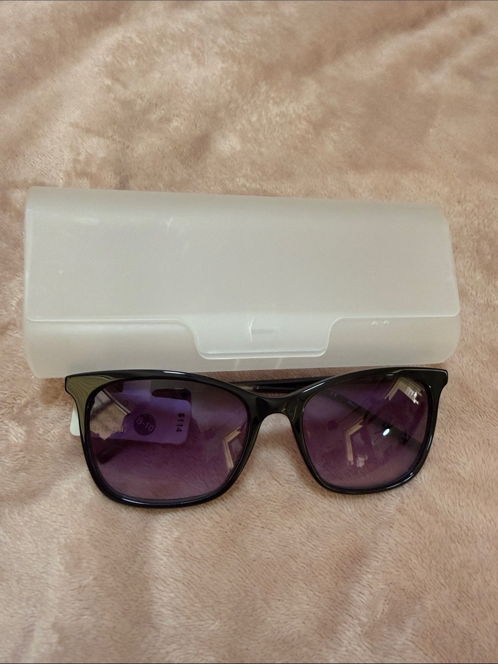 DKNY Black Sunglasses with Purple Gradient Lenses